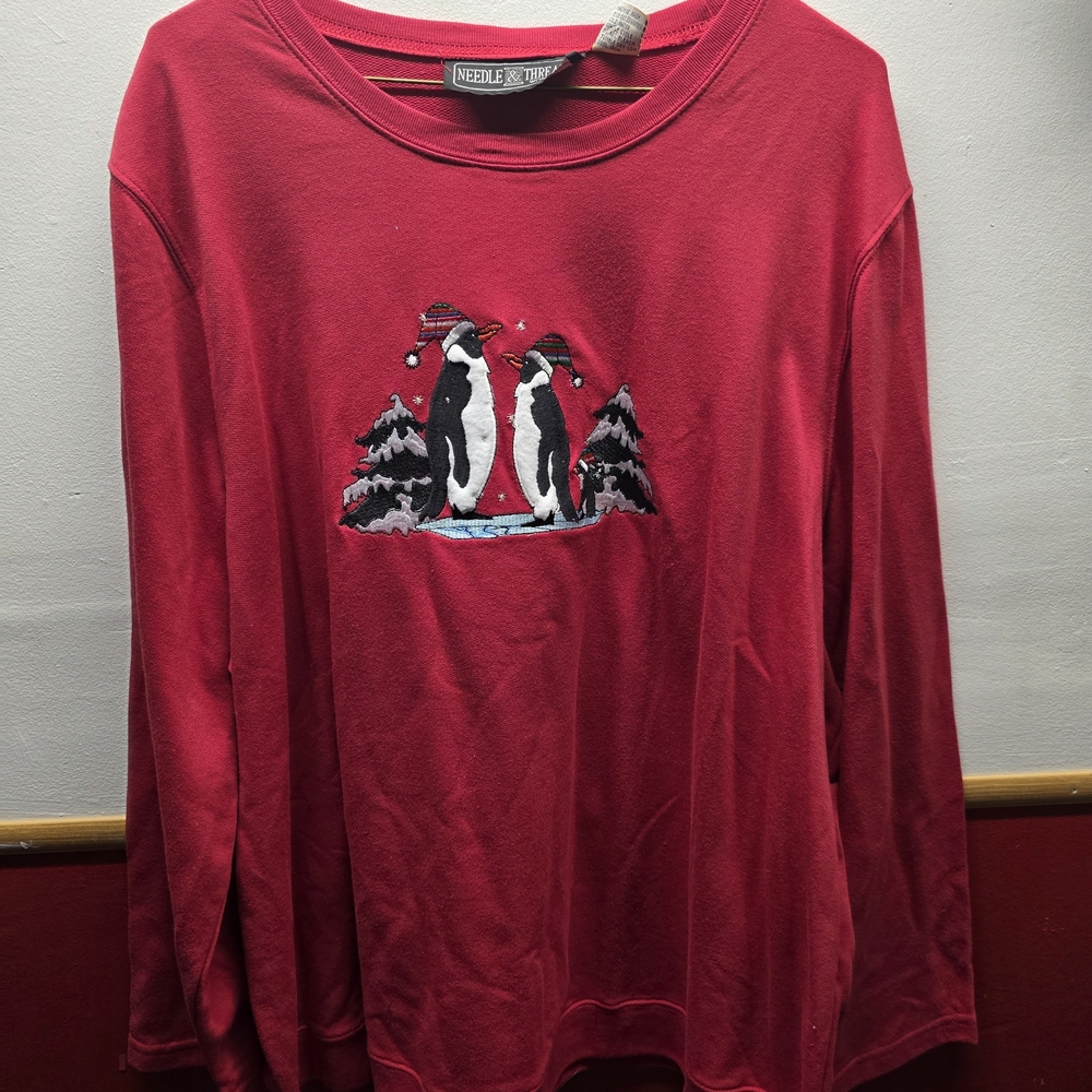 Needle & Thread Deep Red Top